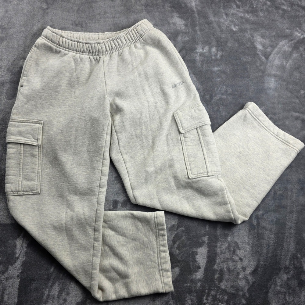 Aritzia Sweatpants Women XS Grey Mega Cargo Cozy Fleece High Rise Joggers